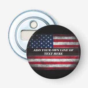 Add your text on American flag Bottle Opener