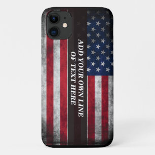Add your text on American flag Case-Mate iPhone Case
