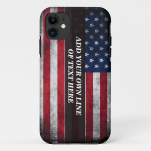 Add your text on American flag  Case-Mate iPhone Case