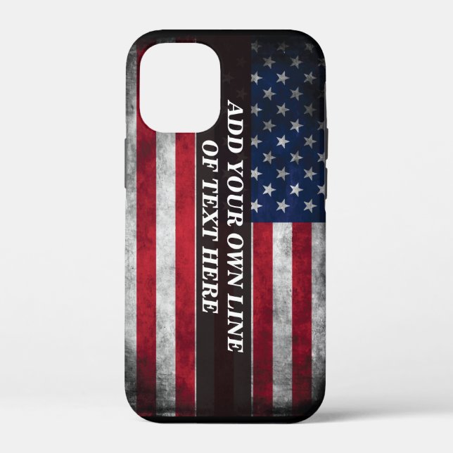 Add your text on American flag  Case-Mate iPhone Case (Back)