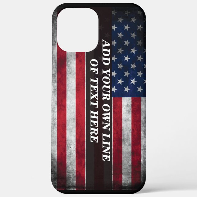 Add your text on American flag  Case-Mate iPhone Case (Back)