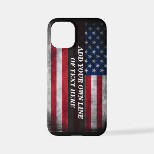 Add your text on American flag  iPhone 12 Mini Case