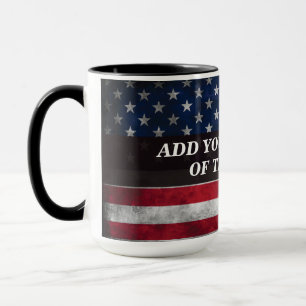 Add your text on American flag Mug