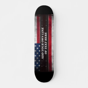Add your text on American flag  Skateboard