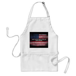 Add your text on American flag Standard Apron