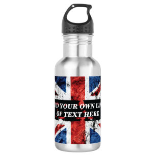 Add your text on English flag Throw Pillow 532 Ml Water Bottle