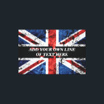 Add your text on English flag Throw Pillow Canvas Print<br><div class="desc">Add your text on English flag</div>