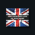 Add your text on English flag Throw Pillow Canvas Print<br><div class="desc">Add your text on English flag</div>