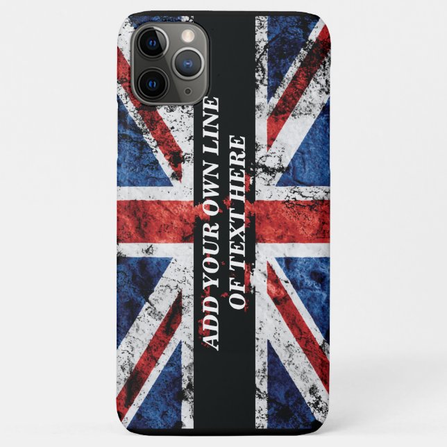 Add your text on English flag Throw Pillow Case-Mate iPhone Case (Back)