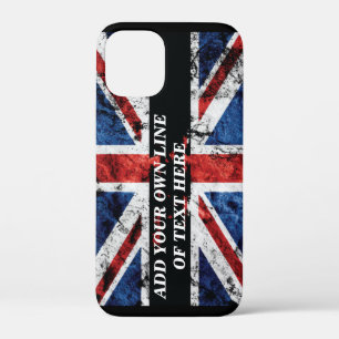 Add your text on English flag Throw Pillow iPhone 12 Mini Case