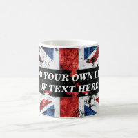 Add your text on English flag Throw Pillow