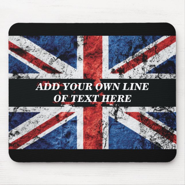 Add your text on English flag Throw Pillow Mouse Pad (Front)