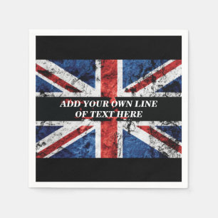 Add your text on English flag Throw Pillow Napkin