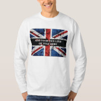 Add your text on English flag Throw Pillow