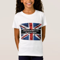 Add your text on English flag Throw Pillow