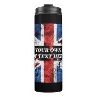 Add your text on English flag Throw Pillow