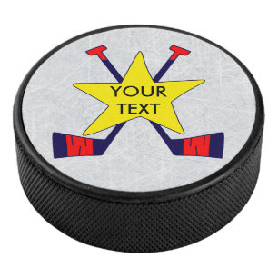 Add Your Text or Number Ice Hockey Puck