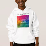 Add Your Text Photo Front Design Template Kids Boy<br><div class="desc">Add Your Text Photo Image Front Design Template Kids Pullover Hoodie.</div>