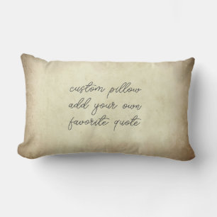 add your text quote watercolor grunge distressed lumbar cushion