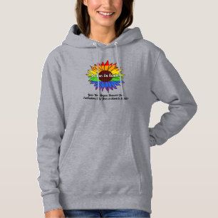 Add Your Text, Rainbow Sunflower Love Is Love Hoodie