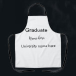 add your text simple graduate add school name cong apron<br><div class="desc">Design</div>