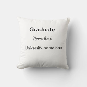 add your text simple graduate add school name cong cushion