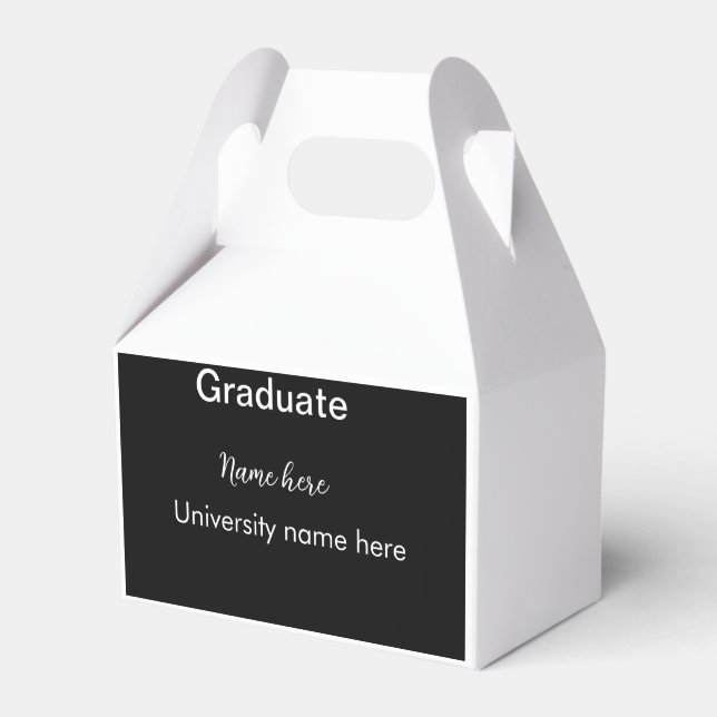 add your text simple graduate add school name cong favour box (Front Side)