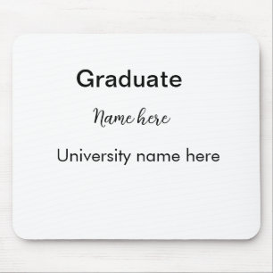 add your text simple graduate add school name cong mouse pad