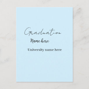 add your text simple graduate add school name cong postcard