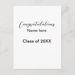 add your text simple graduate add school name cong postcard