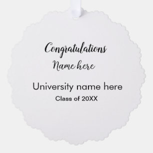 add your text simple graduate add school name cong tree decoration card