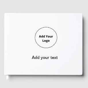 add your text simple minimal custom add your logo guest book