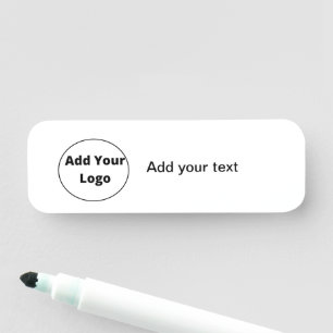 add your text simple minimal custom add your logo name tag