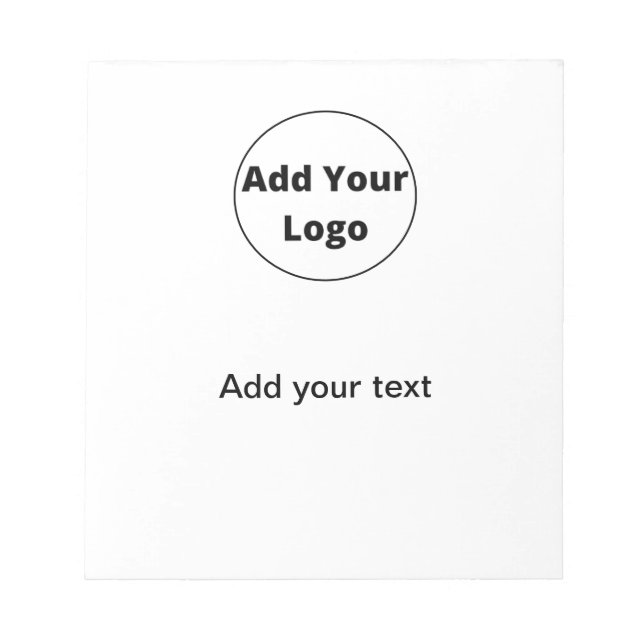 add your text simple minimal custom add your logo  notepad (Front)