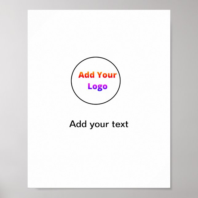 add your text simple minimal custom add your logo poster (Front)