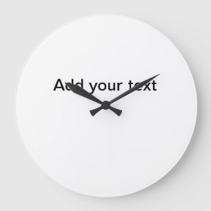 add your text simple minimal custom personalised large clock