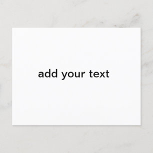 add your text simple minimal custom personalised postcard