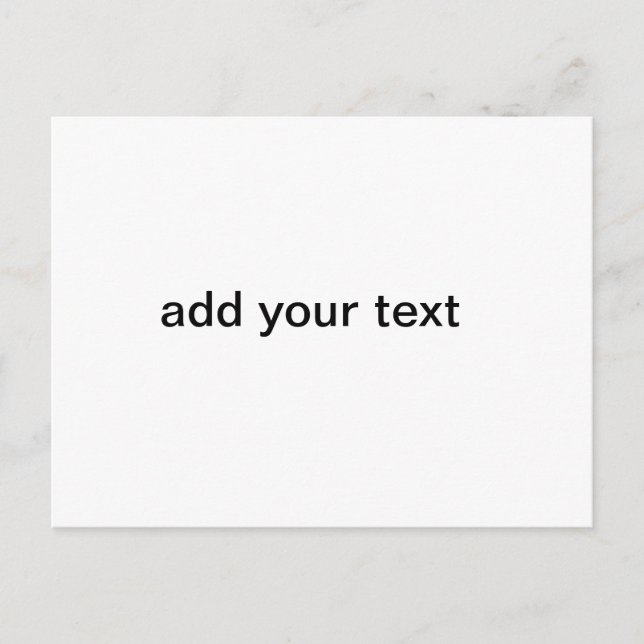 add your text simple minimal custom personalised  postcard (Front)
