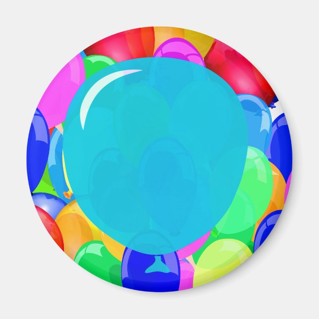 Add Your Text to the Balloon Magnet (Front)