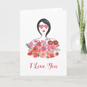 Add Your Text   Valentine Chic I Holiday Card
