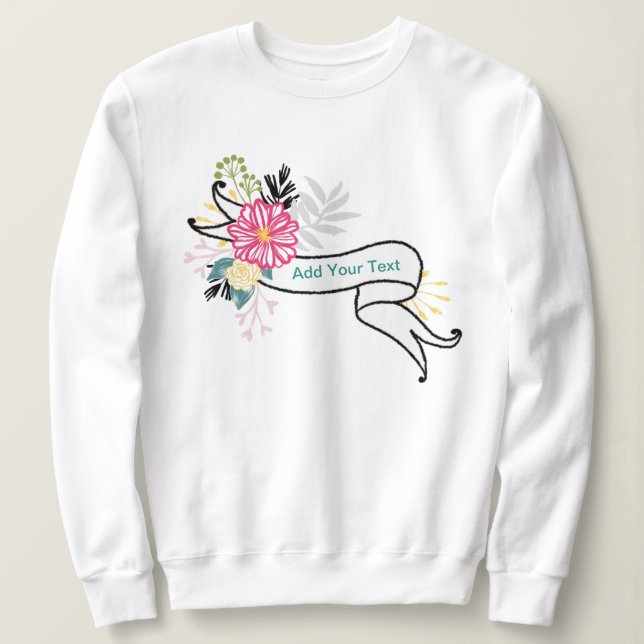 Add Your Text - Women's Basic Sweatshirt (Design Front)