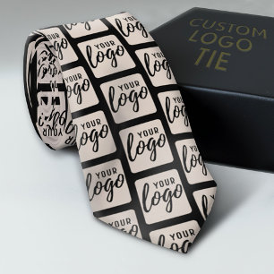 Add Your Vertical or Tall Logo Business Minimalist Tie