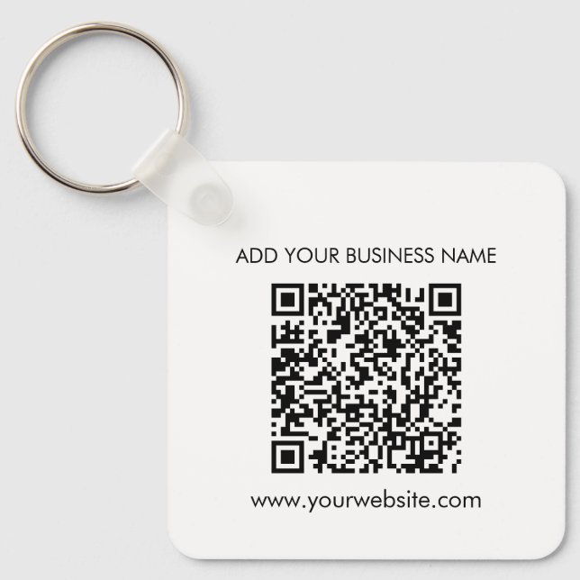 Add Your Website Address QR Code Business Key Ring (Front)