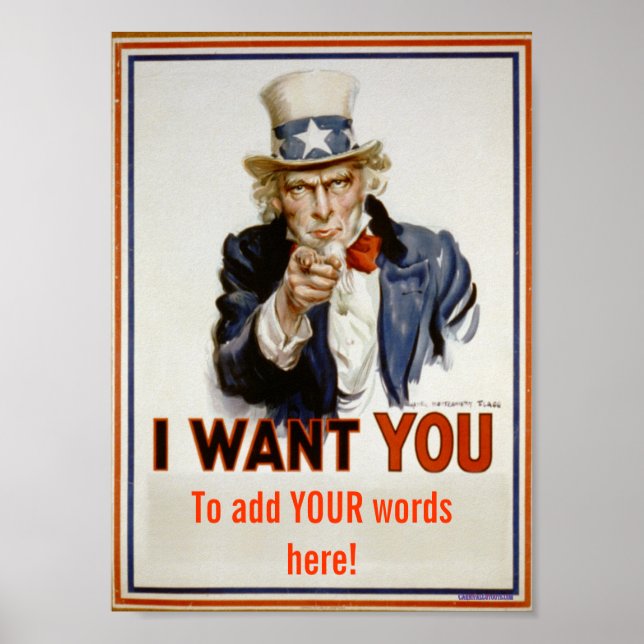 "add YOUR words"  Poster (Front)