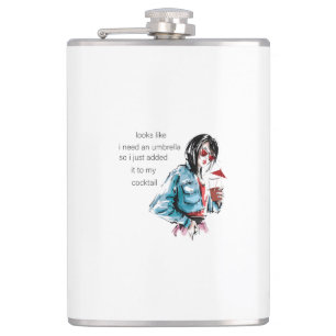 Added Umbrella candy jar Hip Flask