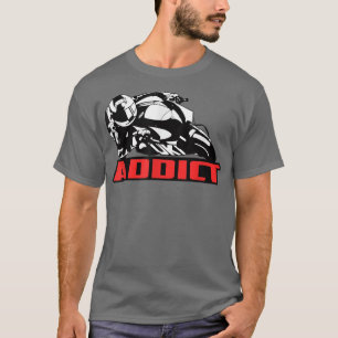 Addict Race GP Gift Very Funny Motorcycle Vintage T-Shirt