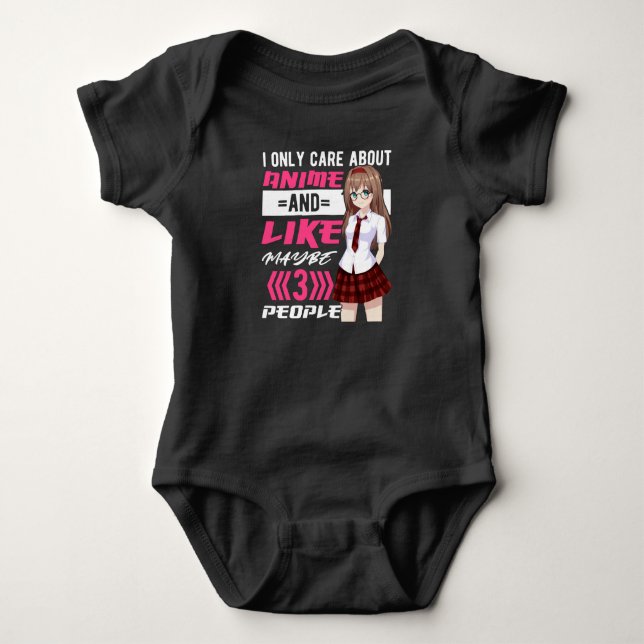 Addicted Anime Girl Otaku Cute Manga Baby Bodysuit (Front)