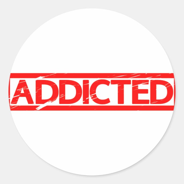 Addicted Stamp Classic Round Sticker (Front)