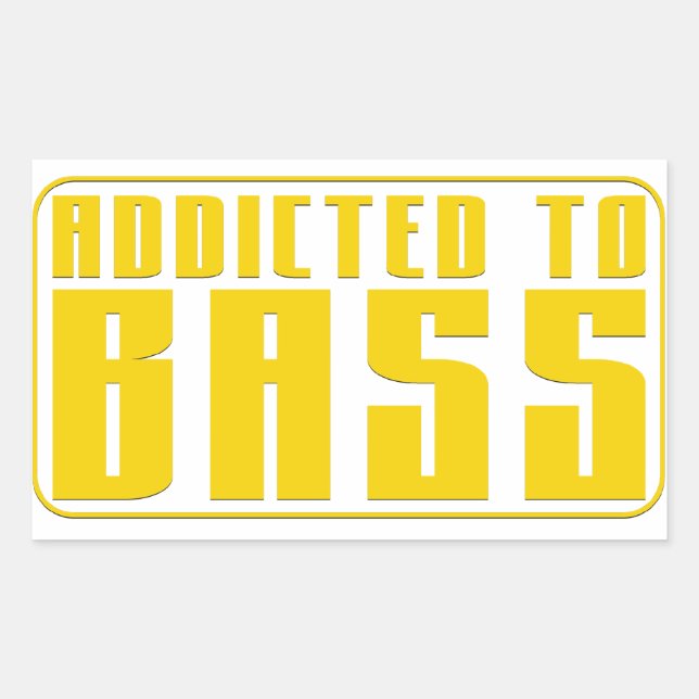 Addicted to Bass Rectangular Sticker (Front)