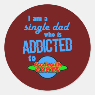 addicted to Cool Math Games  Classic Round Sticker